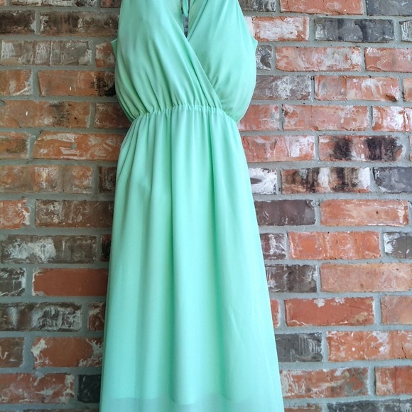 Gianni Bini szXS Mint Green Chiffon Maxi - Picture 5 of 7